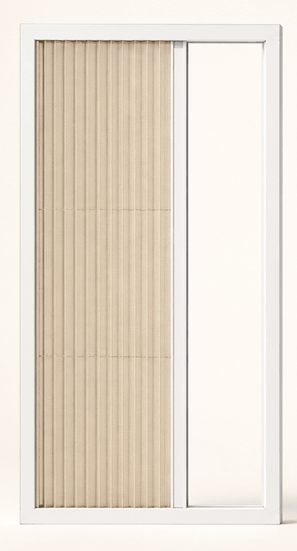 Fenster-Plissee weiß/beige